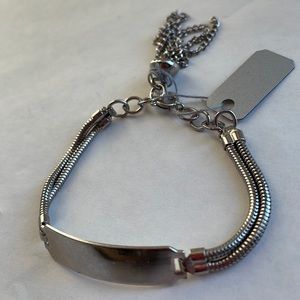 Vintage silver tone tassel bracelet